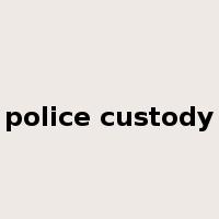 police custody是什么意思