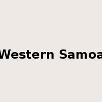 Western Samoa是什么意思