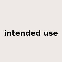 intended use是什么意思
