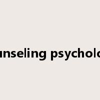 counseling psychology是什么意思
