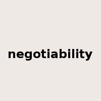negotiability是什么意思