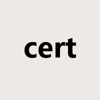 cert是什么意思