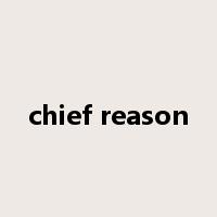 chief reason是什么意思