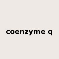 coenzyme q是什么意思