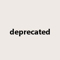 deprecated是什么意思