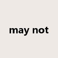 may not是什么意思