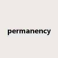 permanency是什么意思