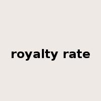 royalty rate是什么意思