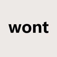 wont是什么意思