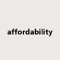 affordability是什么意思