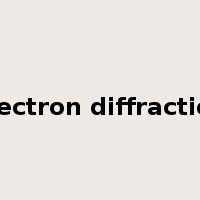 electron diffraction是什么意思