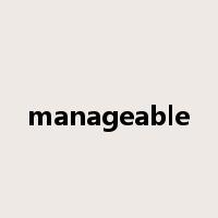 manageable是什么意思