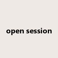 open session是什么意思