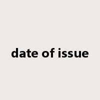 date of issue是什么意思