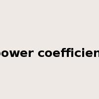 power coefficient是什么意思