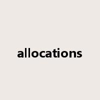 allocations是什么意思