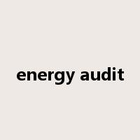 energy audit是什么意思