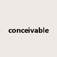 conceivable是什么意思