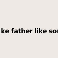 like father like son是什么意思