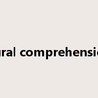 aural comprehension是什么意思