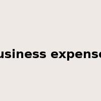 business expenses是什么意思