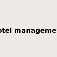 hotel management是什么意思