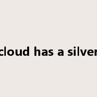 every cloud has a silver lining是什么意思
