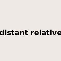 distant relative是什么意思
