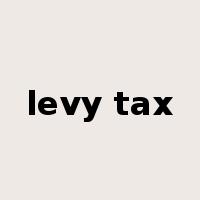 levy tax是什么意思