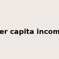 per capita income是什么意思