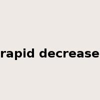 rapid decrease是什么意思