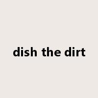 dish the dirt是什么意思