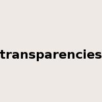 transparencies是什么意思