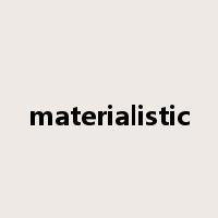 materialistic是什么意思