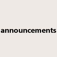 announcements是什么意思
