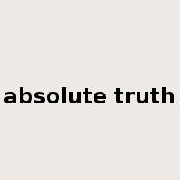 absolute truth是什么意思