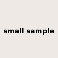small sample是什么意思