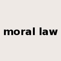 moral law是什么意思