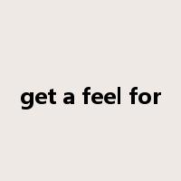 get a feel for是什么意思