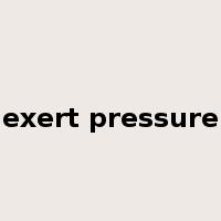 exert pressure是什么意思