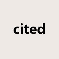 cited是什么意思