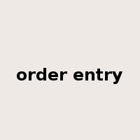 order entry是什么意思