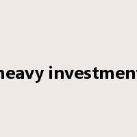 heavy investment是什么意思