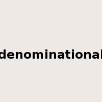 denominational是什么意思