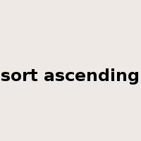sort ascending是什么意思