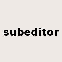 subeditor是什么意思