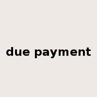due payment是什么意思