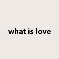 what is love是什么意思