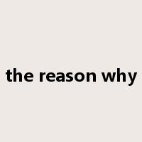the reason why是什么意思