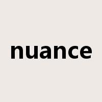 nuance是什么意思